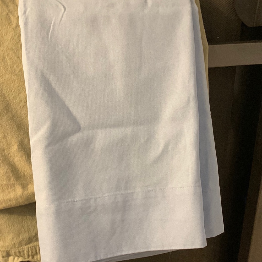 Pottery barn kids blue linen curtains